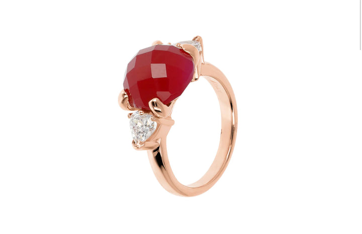 Bronzallure Felicia Valentine Day Ring Plum Agate WSBZ02017.PA