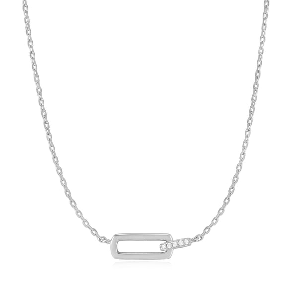 Ania Haie Silver Glam Interlock 43-48cm Necklace N037-01H