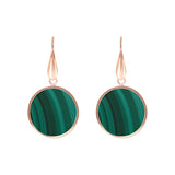 Bronzallure Alba Stone Mini Disc Earrings Malachite WSBZ09712.GM