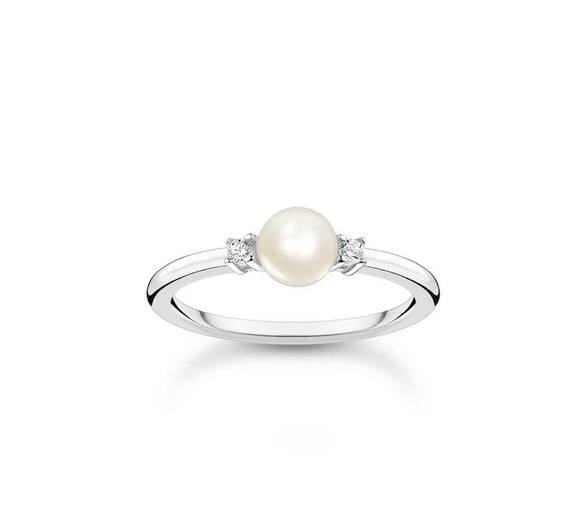 Thomas Sabo Charming Ring Pearl and White Stones Silver TR2370