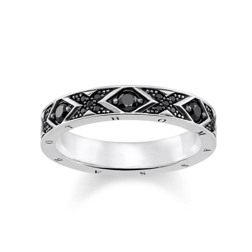 Thomas Sabo Jewellery Ring Asian Ornaments Black TR2165