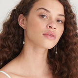 Ania Haie Pearl of Wisdom Pearl Threader Earrings Silver E019-01H