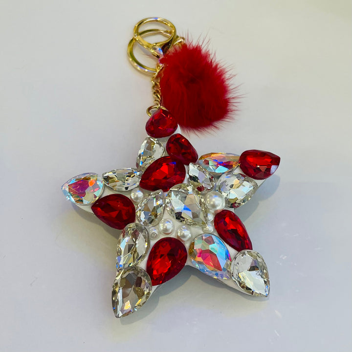 7-Degrees Accessories Keyring Crystal Star  7CKRCS