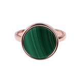 Bronzallure Alba Disc Stone Ring Malachite WSBZ00904.GM