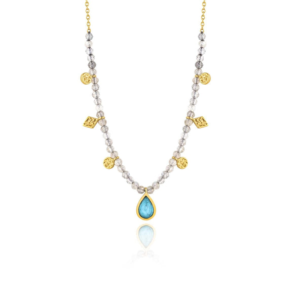 Ania Haie Mineral Glow Turquoise Labradorite Necklace Gold N014-03G