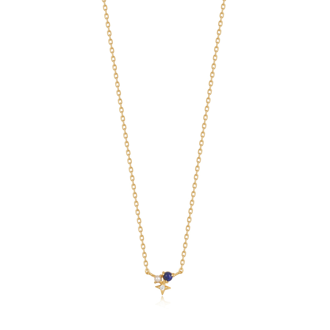 Ania Haie Gold Lapis Star 38-43cm Necklace N039-01G-L