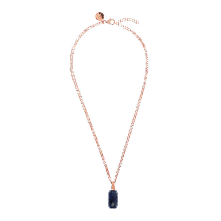 Bronzallure Incanto Scrabble Necklace with Natural Dumortierite Stone WSBZ01864.DUM