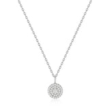 Ania Haie Silver Glam Disk Pendant 40-45cm Necklace N037-03H
