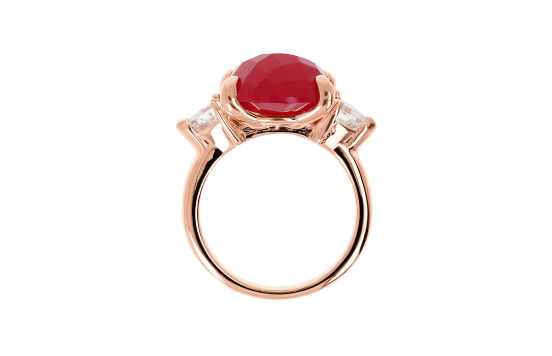 Bronzallure Felicia Valentine Day Ring Plum Agate WSBZ02017.PA