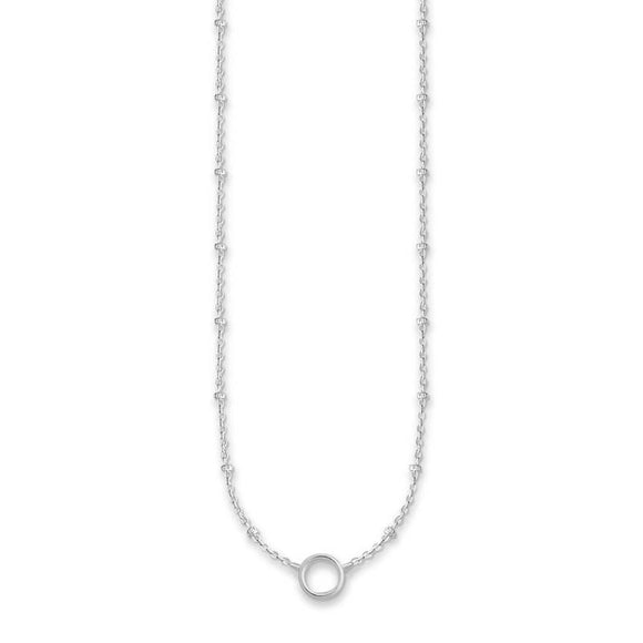 Thomas Sabo Charm Necklace Silver Dot Chain with Circle Carrier CX0233