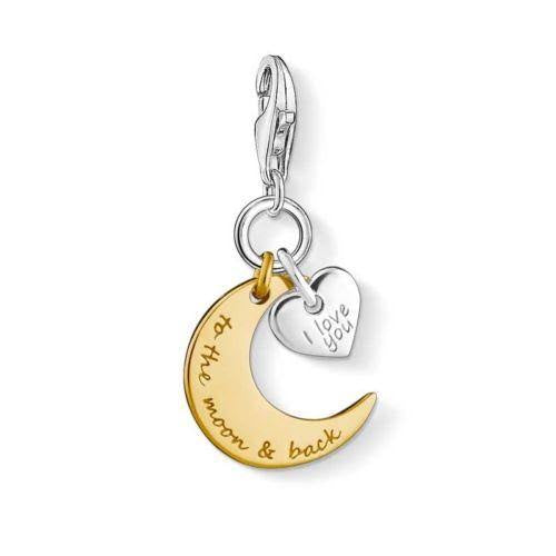 Thomas Sabo Charm MOON & HEART I LOVE YOU TO THE MOON & BACK"