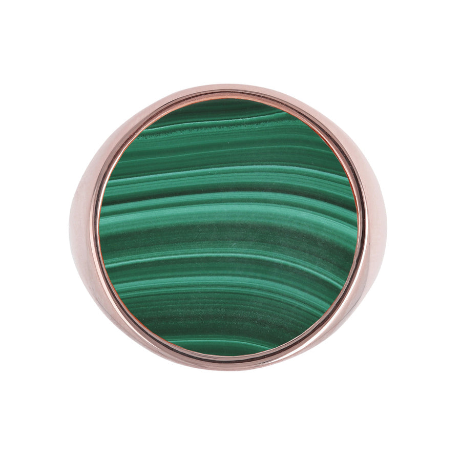 Bronzallure Alba Natural Stone Chevalier Ring Malachite WSBZ00711.GM