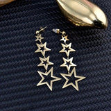 7-Degrees Exclusive Design Stainless Steel Earrings "Stars" 7CSTER01