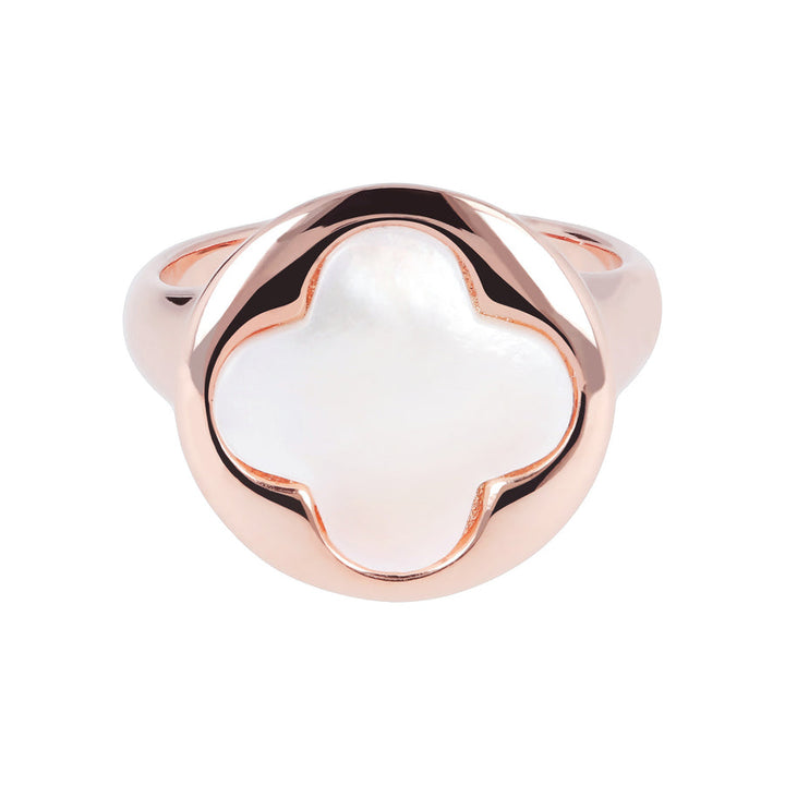 Bronzallure Alba Four-Leaf Clover Ring White Mother of Pearl WSBZ00917.WM