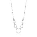 Ania Haie Chain Reaction Horseshoe Link Necklace Silver N021-04H