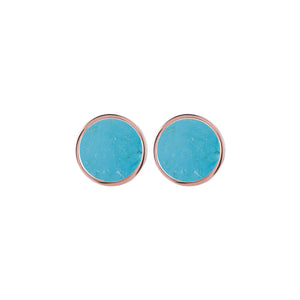 Bronzallure Alba Stone Small Disc Lobe Earrings Magnesite WSBZ00985.MG