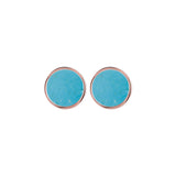 Bronzallure Alba Stone Small Disc Lobe Earrings Magnesite WSBZ00985.MG