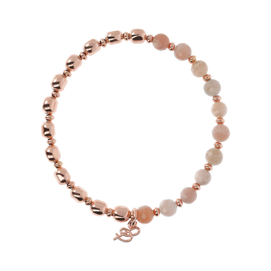 Bronzallure Variegata Rainbow Bracelet Peach Moonstone WSBZ01431.PMS