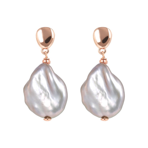 Bronzallure Maxima Ming Grey Pearl Earrings WSBZ01817.GPRL