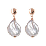 Bronzallure Maxima Ming Grey Pearl Earrings WSBZ01817.GPRL