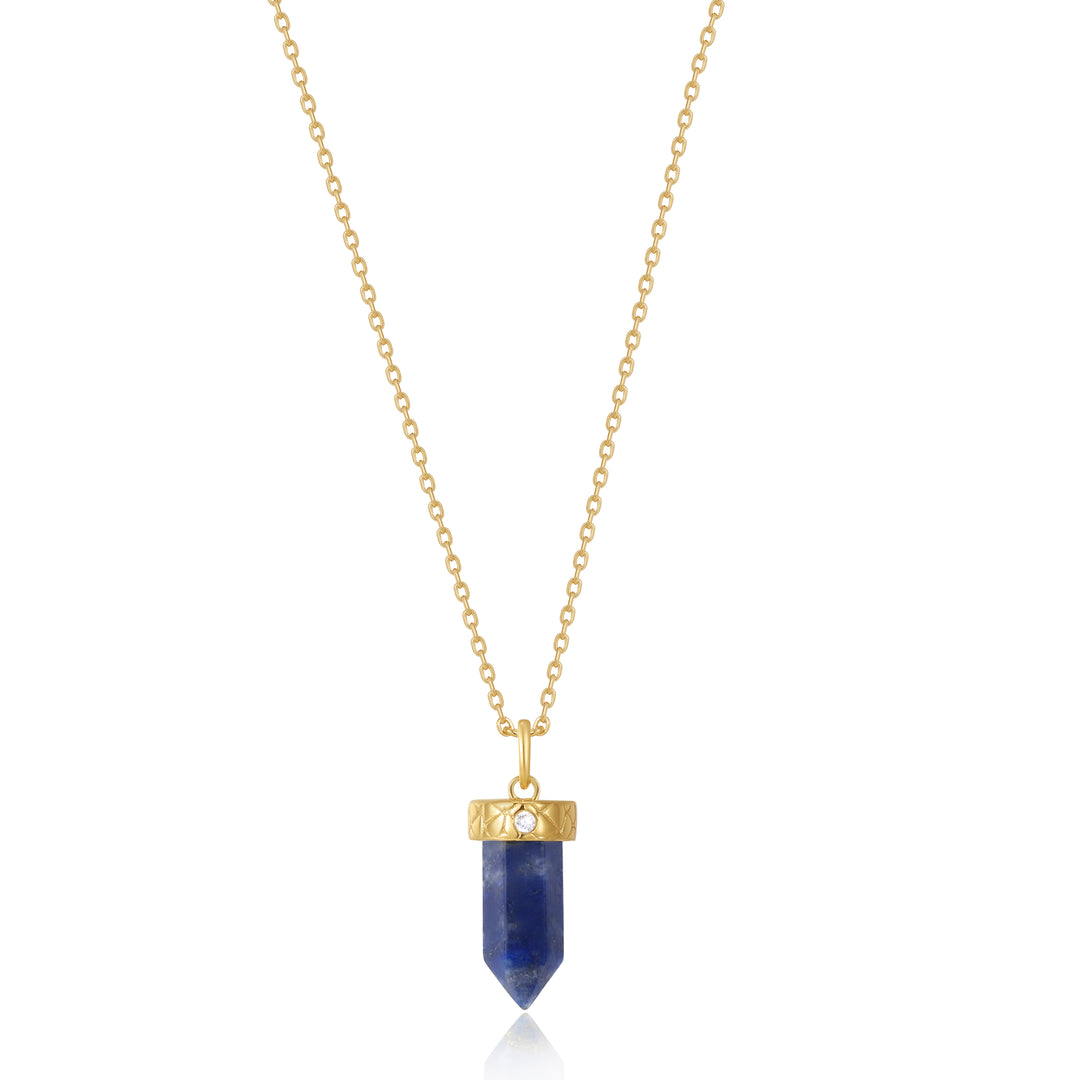 Ania Haie Gold Lapis Point Pendant 45-50cm Necklace N039-03G-L