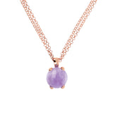 Bronzallure Felicia Lavender Amethyst Round Pendant Necklace WSBZ00280.V