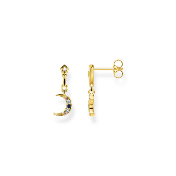 Thomas Sabo Earrings Royalty Star & Moon Gold TH2207Y