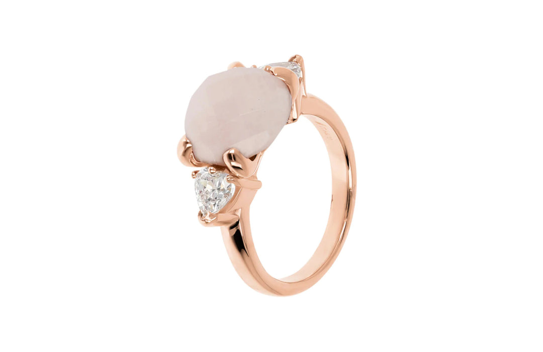 Bronzallure Felicia Valentine Day Ring Rose Quartz WSBZ02017.RQ