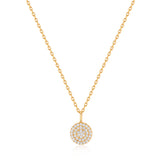 Ania Haie Gold Glam Disk Pendant 40-45cm Necklace N037-03G