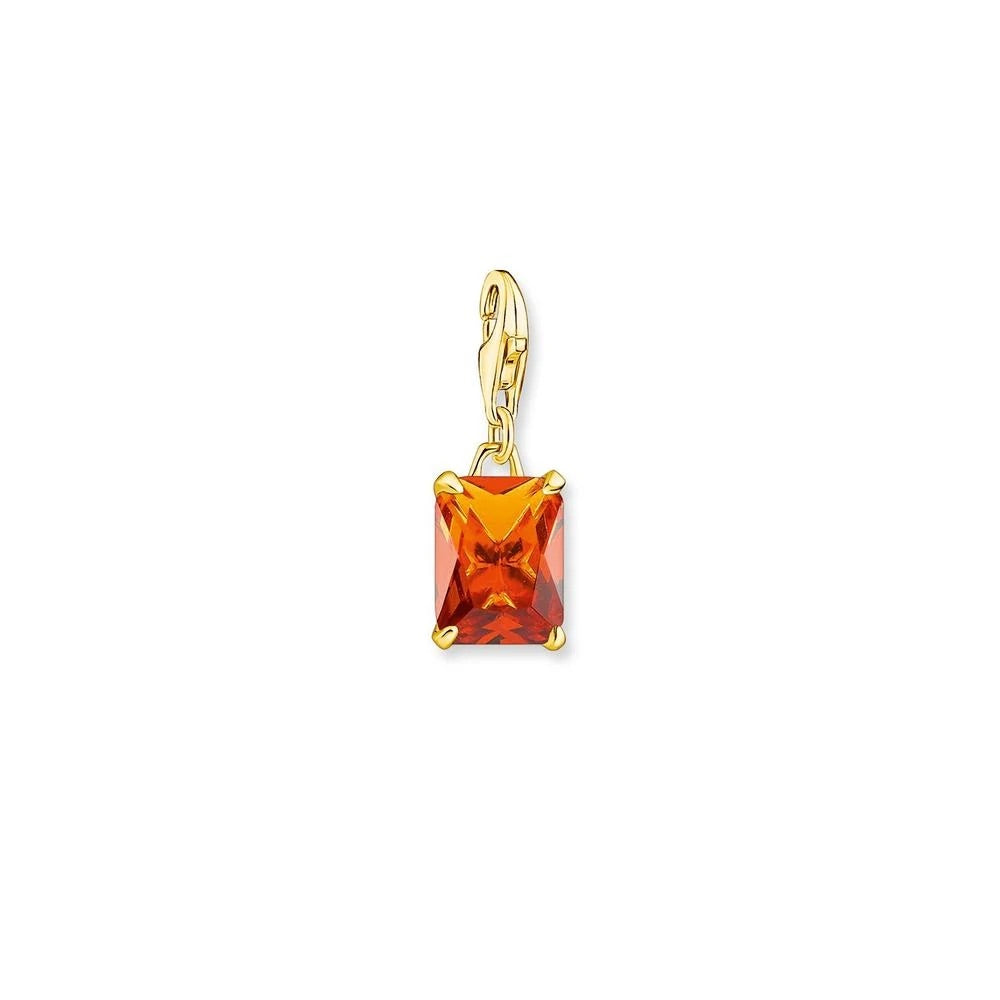 Thomas Sabo Charm Pendant Orange Stone Gold CC1868