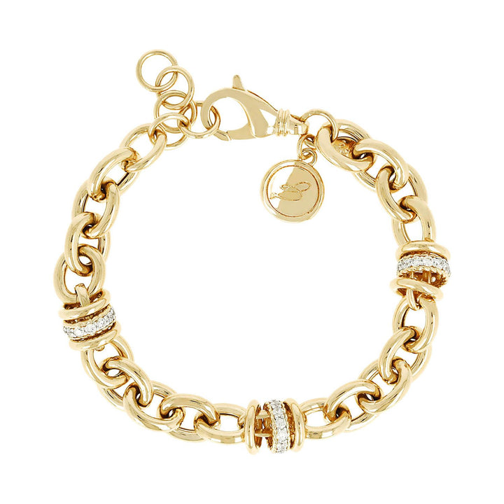 Bronzallure Golden Alternating Links Victoria Bracelet WSBZ00519Y.WY