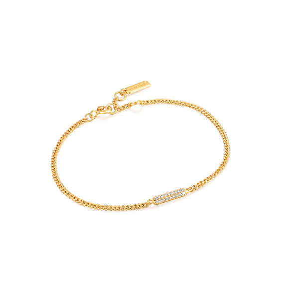 Ania Haie Gold Glam Bar 16.5-18.5cm Bracelet B037-02G