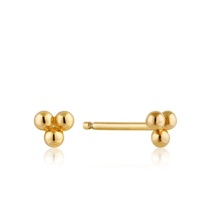 Ania Haie Modern Minimalism Modern Triple Ball Stud Earrings Gold E002-01G