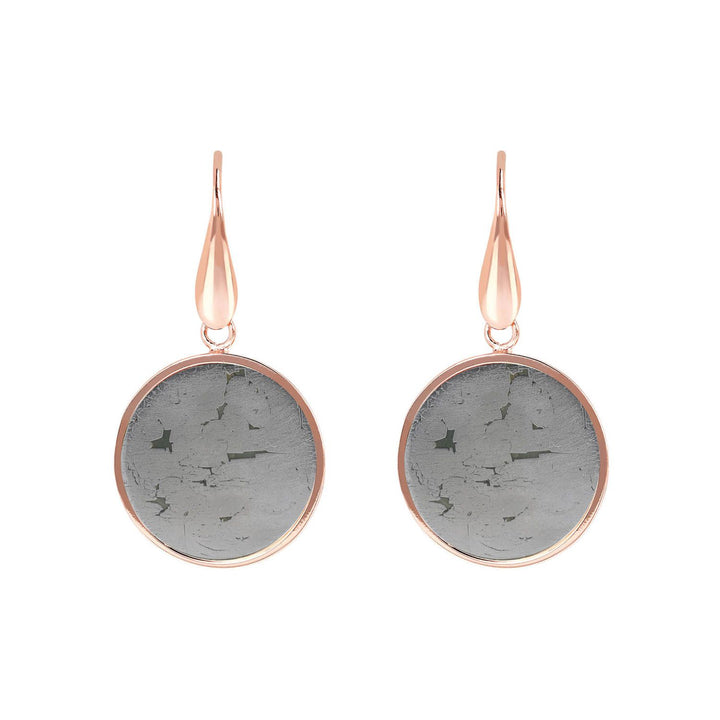 Bronzallure Alba Stone Mini Disc Earrings Pyrite WSBZ00712.PR