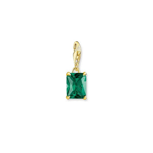 Thomas Sabo Charm Pendant Green Stone Gold CC1869