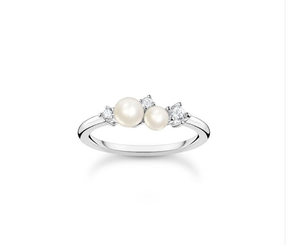 Thomas Sabo Charming Ring Pearls and White Stones Silver TR2368