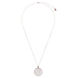 Bronzallure Alba Stone Maxi Disc Long Necklace White Mother of Pearl WSBZ00708.W