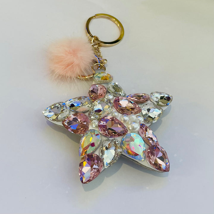 7-Degrees Accessories Keyring Crystal Star  7CKRCS