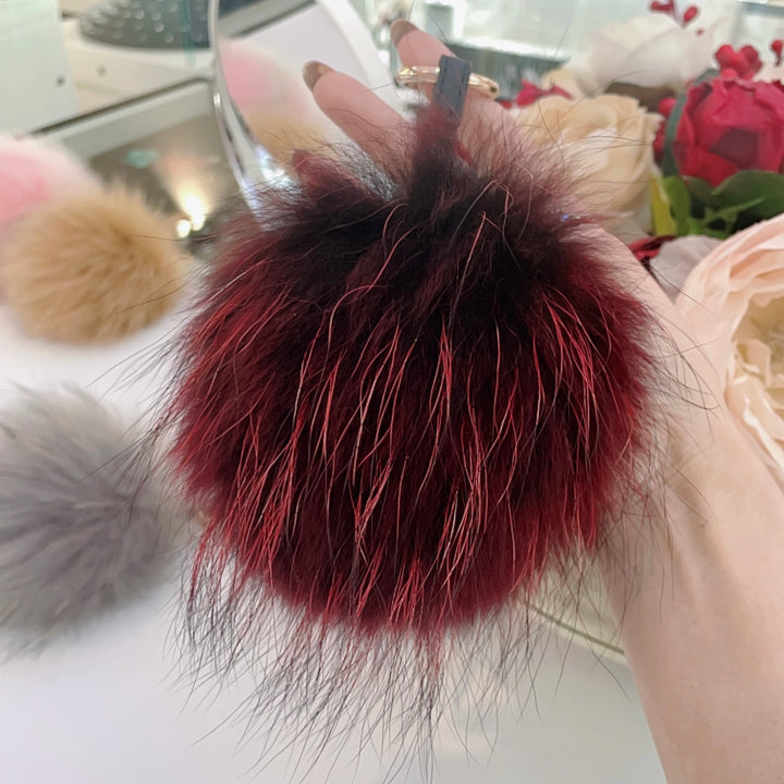 7-Degrees Accessories Pompom Bag Charm and Keyrings Large - 7CKRPPL