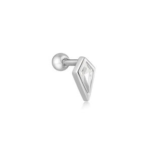 Ania Haie Dance Til Dawn Silver Sparkle Emblem Single Barbell Earring E041-01H-W