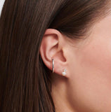 Thomas Sabo Charming Single Ear Stud Pearls and White Stone Silver TH2214