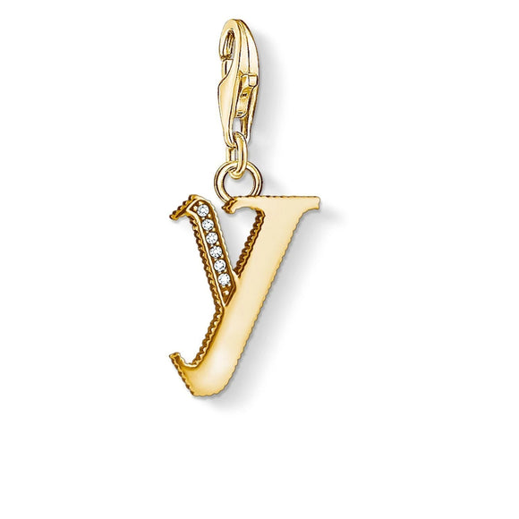 Thomas Sabo Charm INITIAL LETTER Y GOLD