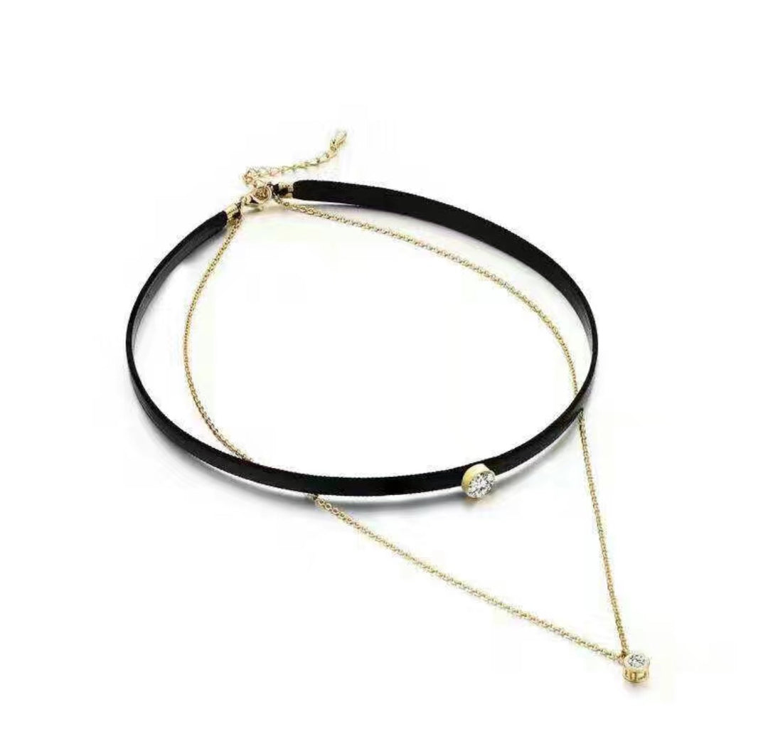 7-Degrees Exclusive Design Fashion Trend Choker "Double Layers 2" 7CFTNE02