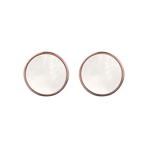 Bronzallure Alba Stone Disc Lobe Large Earrings White Mother of Pearl WSBZ01270.W