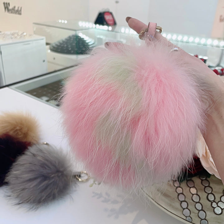 7-Degrees Accessories Pompom Bag Charm and Keyrings Large - 7CKRPPL