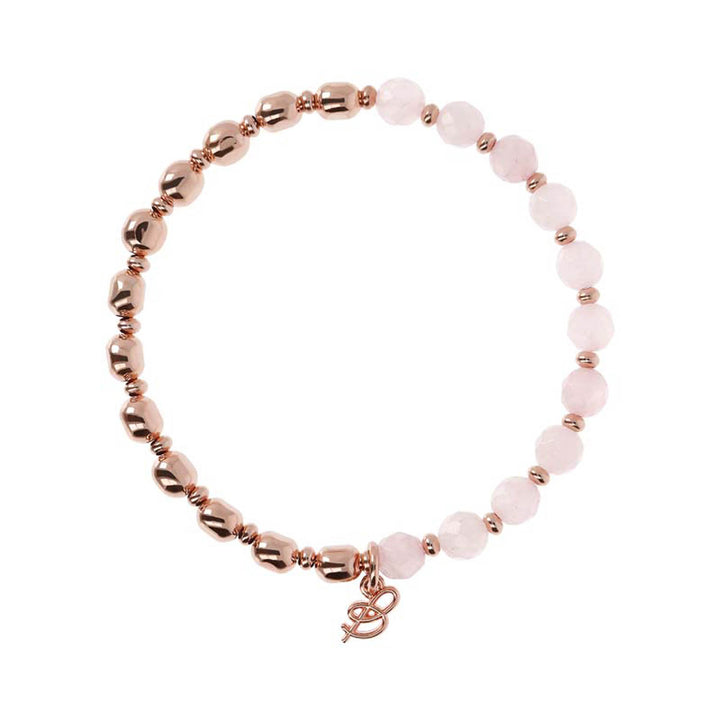 Bronzallure Variegata Rainbow Bracelet Rose Quartz WSBZ01431.RQ