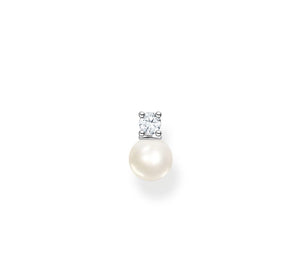 Thomas Sabo Charming Single Ear Stud Pearls and White Stone Silver TH2214