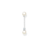 Thomas Sabo Charming Single Earring Pearls and White Stone Silver TH2212