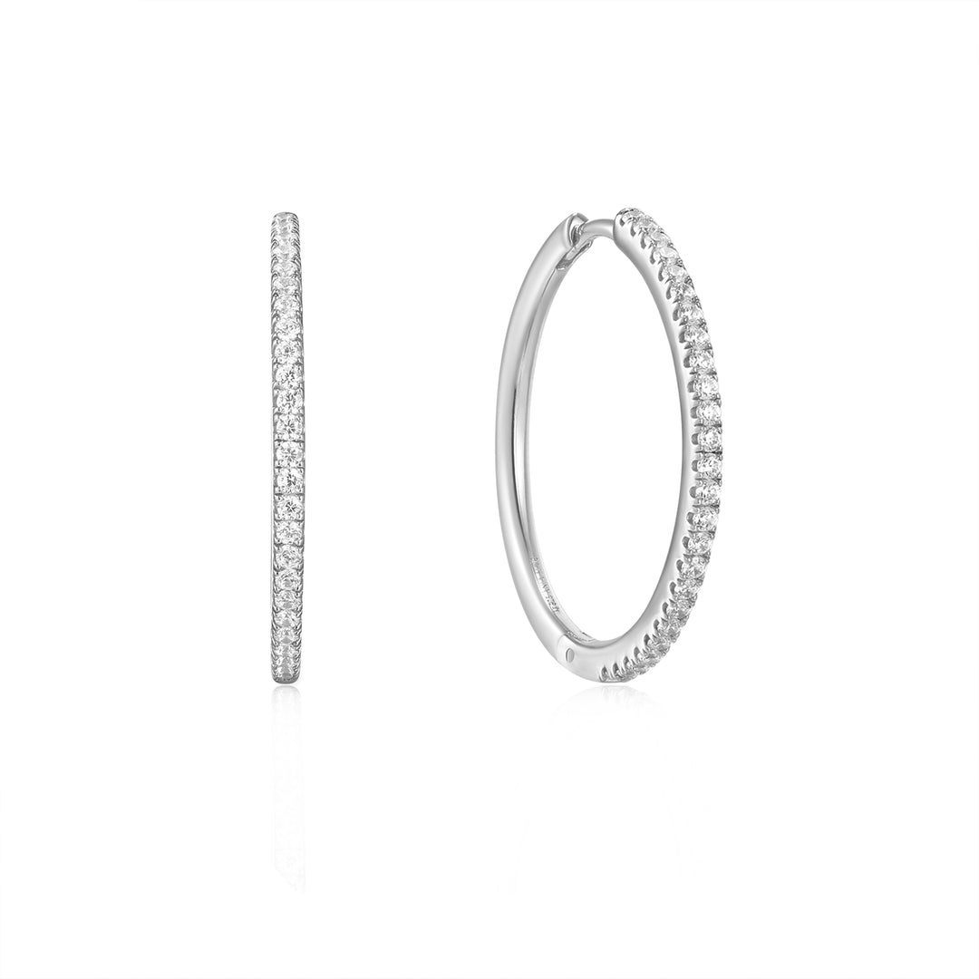 Ania Haie Silver Glam Hoop Earrings E037-07H