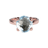 Bronzallure Felicia Medium Solitaire Ring with Natural Blue Topaz Stone WSBZ00948.BT